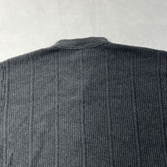 Vintage Hard Rock Cafe Madrid Men's Small Henley Knit Pullover Sweater Gray - Picture 10 of 12